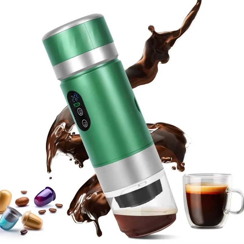 2026Detachable Battery 3 in 1 USB Powered Mini Portable Outdoor Espresso Machine Type C Travel  Coffee Maker with Display