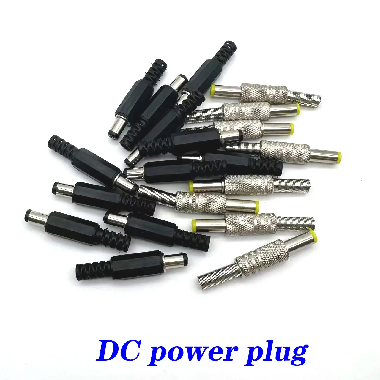 20pcs DC Power male Plug 3.5x1.3mm 4.0x1.7mm 4.8x1.7mm 5.5x2.1/2.5mm 6.3x3.0mm Adapter Charging Solder Plugs Jack DC Connector