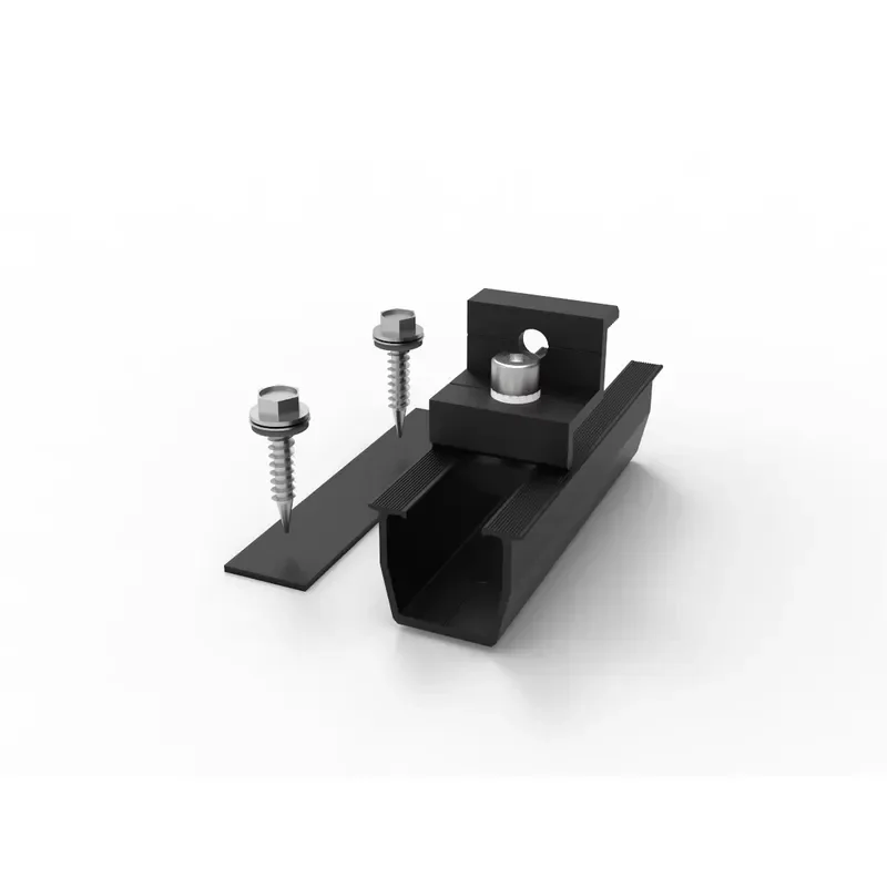 Solar Panel Railings Mounting Mini Rail PV Mounting Bracket Aluminum Profile Racking Kit for Metal Roof