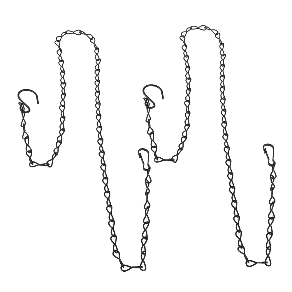 

8Pcs 35Inch Black Hanging Chain for Planters Lanterns Ornaments Heavyduty 10Kg Hold Adjustable Heights Hanging Chain for Feeder