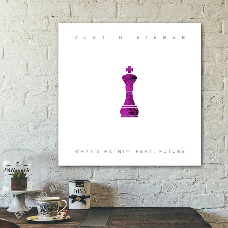 Justin Bieber poster music album cover hip hop rap singer bar decoration painting home decor aesthetic Canvas Wall Art posters