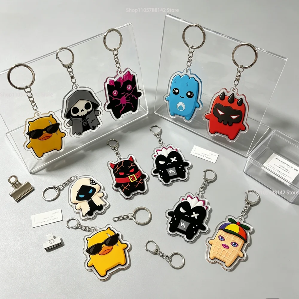New Cute Gaming Companion Sprite Fort Keychain Ornaments,Accessories Bag Keyrings Fans Exquisite Home Decor Festival Party Gifts 4