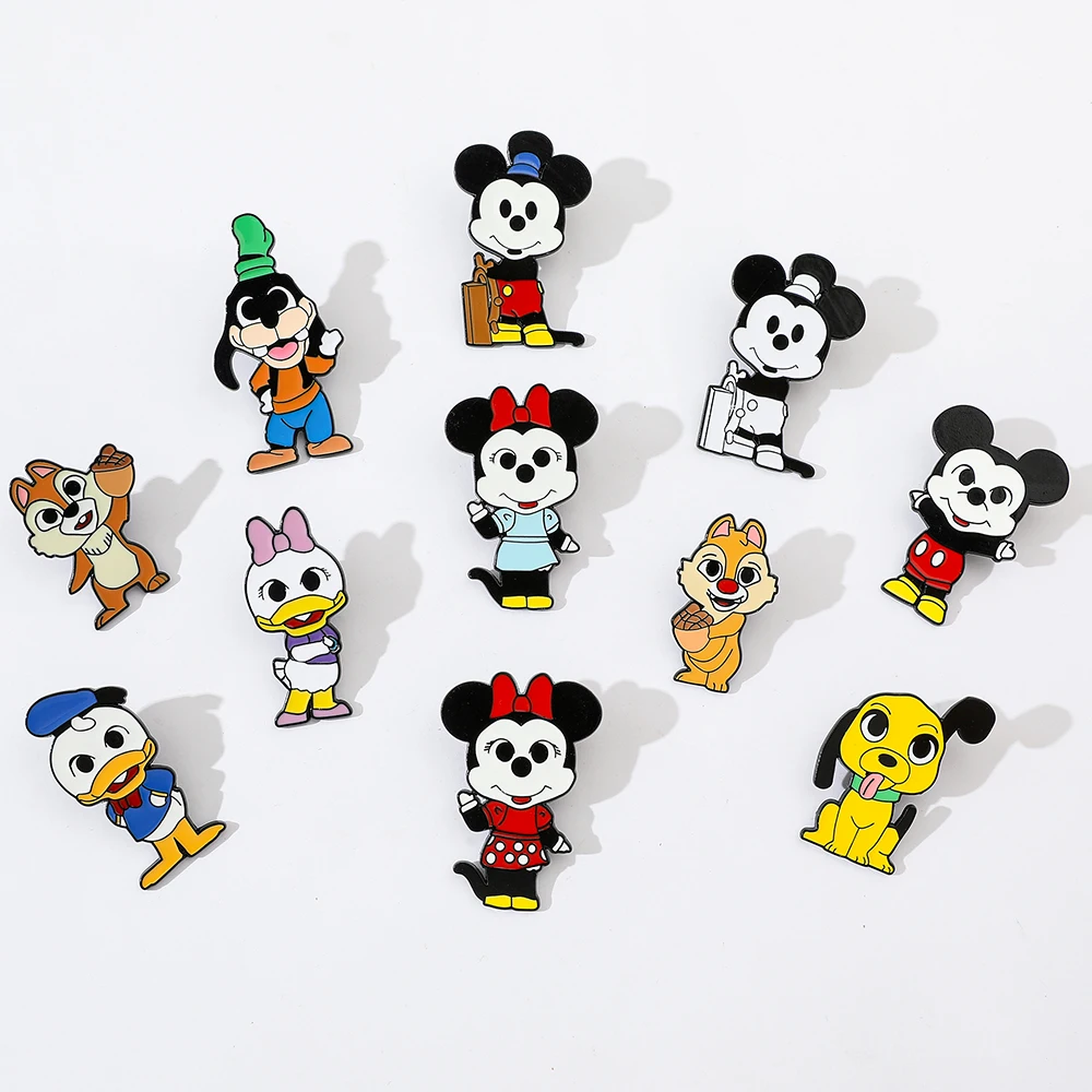 

Disney Cartoon Figure Series Mickey Mouse Enamel Brooches Creative Cute Metal Badge Pin for Children Hat Costume Decoration Gift