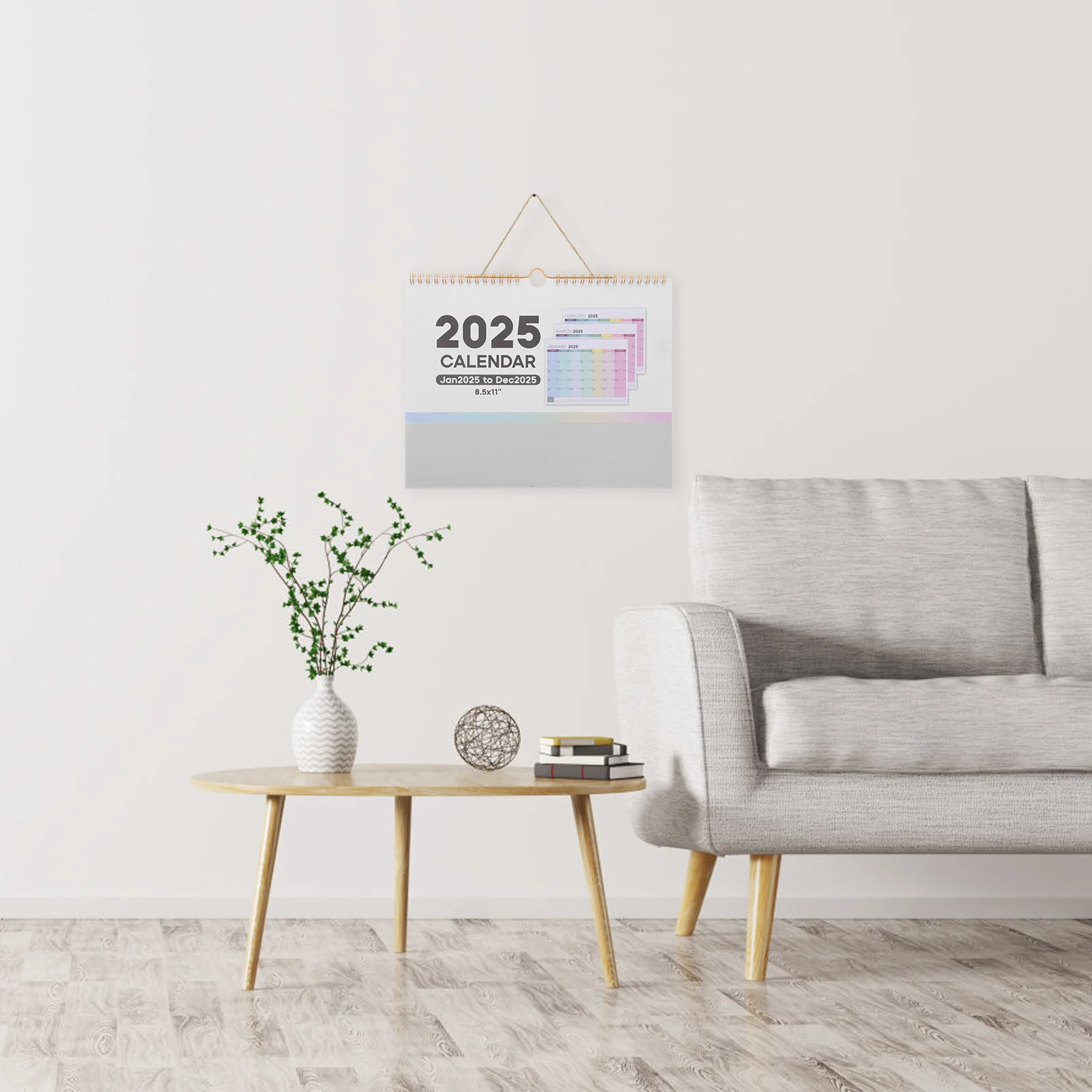 

Английский настенный календарь небольшого размера, креативный европейский стиль, ежемесячное планирование, подвесной календарь, офисные принадлежности, с прозрачной печатью