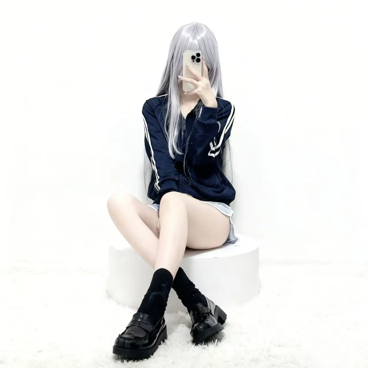 

Kanade Yoisaki Cosplay Costume Set - Patchwork Stand-Collar Coat, Hoodie & Shorts, Daily Wear Available