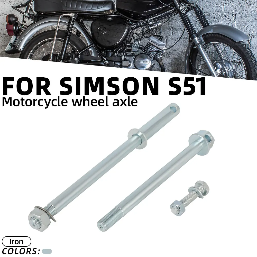 Motorrad-Hinterreifen-Radachsen-Set, Flachgabelachse aus Edelstahl für Simson S51 Offroad Dirt Pit Bike Moto Teile