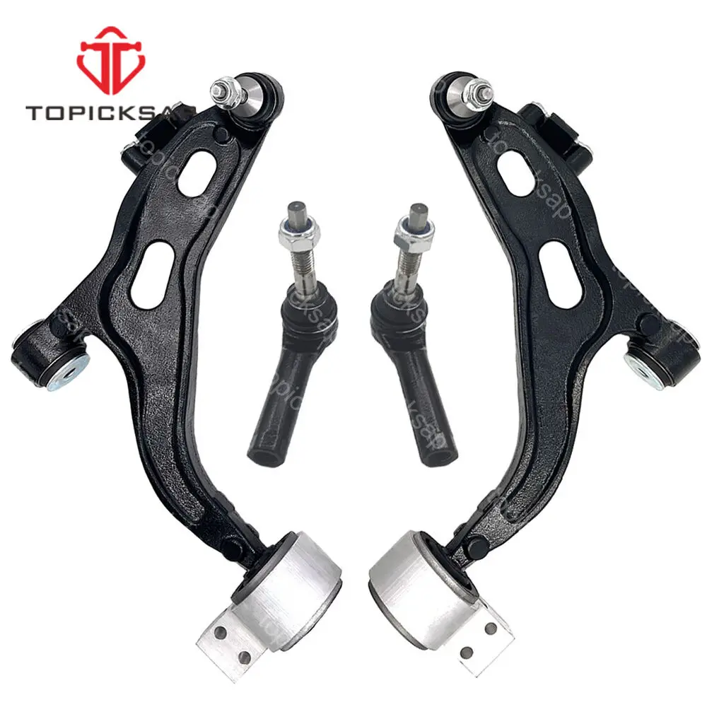 

TOPICKSAP 4pcs Front Lower Control Arm & Outer Tie Rod End Set for 2005-07 Ford Five Hundred Freestyle Montego