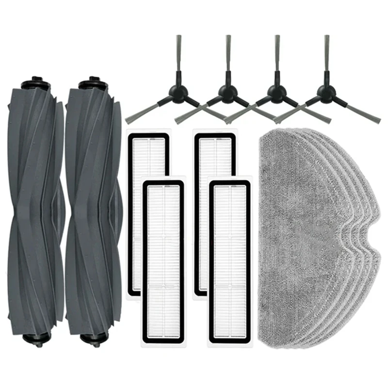 ل Dreame D9 Max Gen 2 ، D10s Pro ، D10s روبوت فراغ الملحقات مرشحات الفرشاة الرئيسية ممسحة خرقة استبدال أجزاء