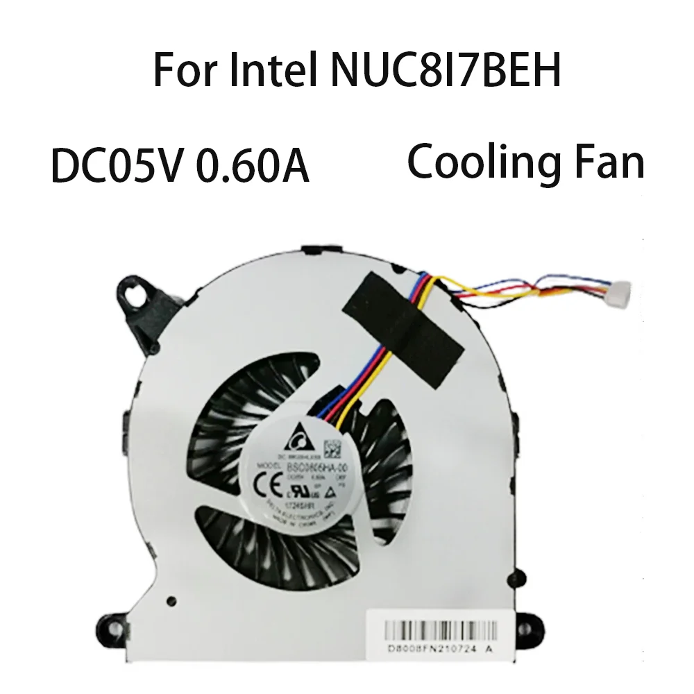 Original CPU Cooling Fan For For Intel NUC8I7BEH NUC8 I3 I5 I7 Computer Fan BSC0805HA-00 Laptop Fan DC05V 0.60A 1Z24L9R 4 PIN