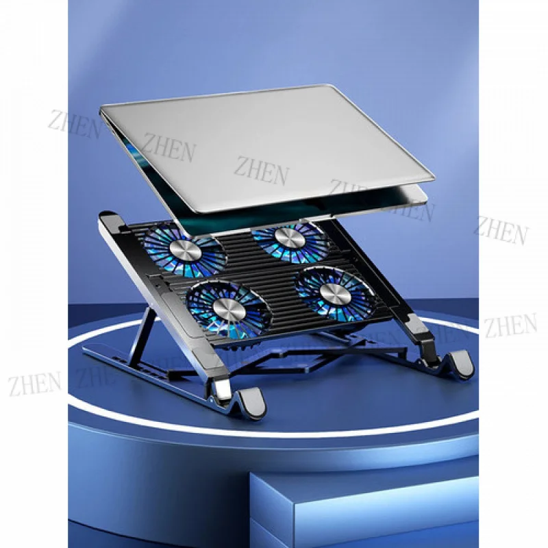 

Y для ноутбука Охлаждающая подставка с 2/4 вентиляторами Складной охлаждающий вентилятор для ноутбука RGB Бесшумный портативный