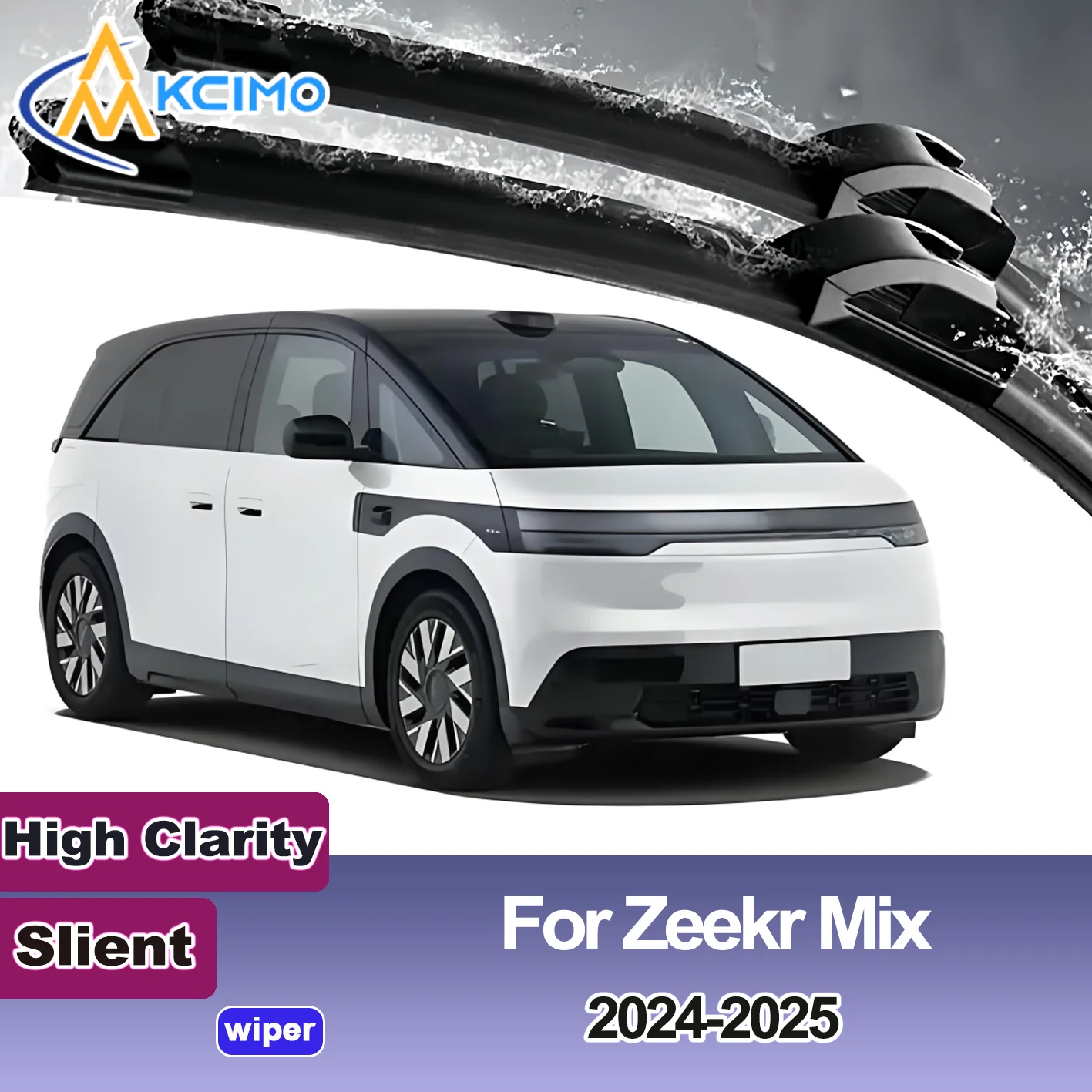 

KCIMO 2PCS New Front Windshield Wiper Blade for Zeekr Zeekr Mix 2024-2025 Front Windshield Auto Wipers Blade Accessories 2025
