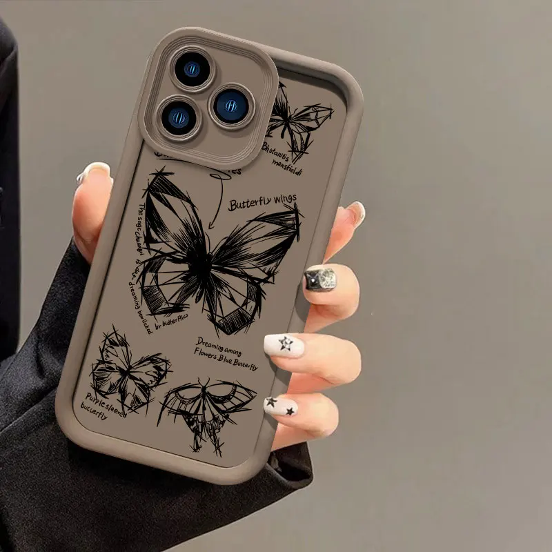 Чехол для телефона с изображением темной ночи и бабочки для OPPO Realme 12 11 5 7I 8I GT 3 6 NEO 5 Master Pro Plus, противоударный силиконовый мягкий чехол, чехлы