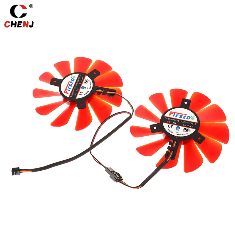 بطاقات رسومات الفيديو مروحة بديلة للتبريد ، جديدة ، قطر 87 ، من من من من من من من من من من نوع RX580 ، RX580 ، RS ، RX580 ، RS #4