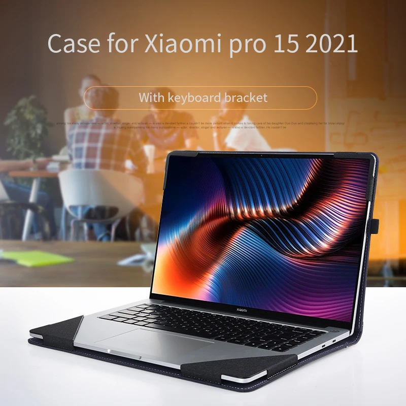 

Чехол для Xiaomi pro 15 2021/Redmi Book pro 15 2021 15,6 дюйма, чехол для ноутбука, чехол из искусственной кожи с подставкой и держателем для ручки