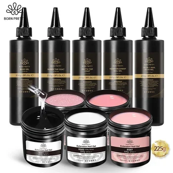 BORN PRETTY Clear 225g Jelly Extension Nagelgelpoliermittel Milchig White Camouflage Hard Gel Acryl Nail Art Vernis Semi Permanent