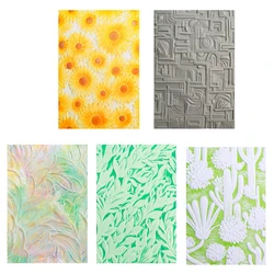 Cactus Flower Succulents 3D Embossing Folder Daisies Reed Background Patterns Templates Stencil For DIY Scrapbooking Card Making