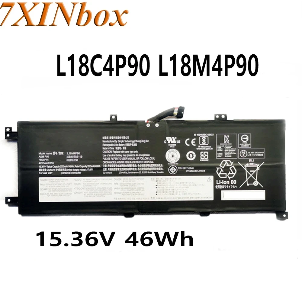 7XINbox L18C4P90 L18M4P90 15.36V46Wh Laptop Battery For Lenovo ThinkPad L13 Yoga 20R6S00800 For Thinkpad NEW S2 2019/2020 Series