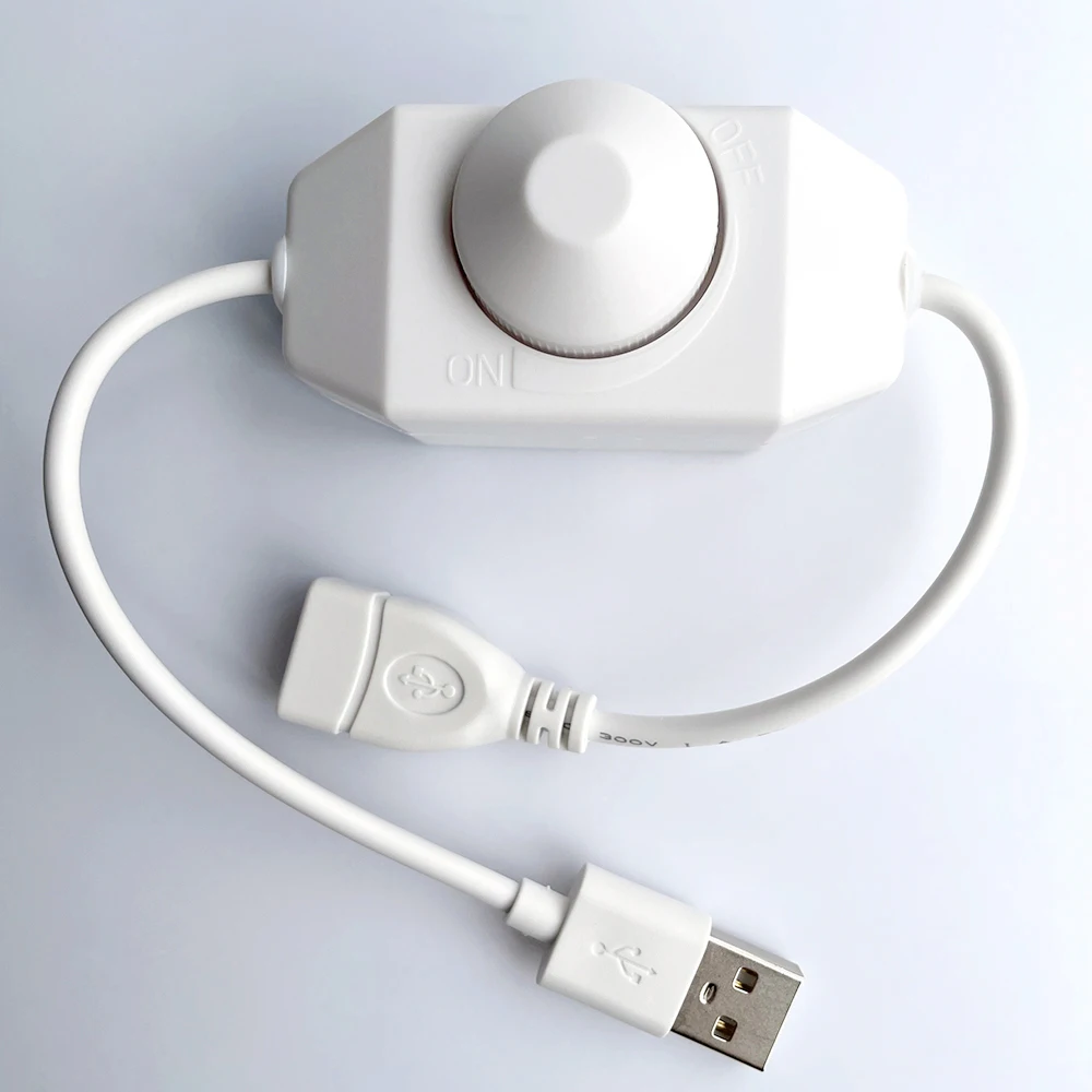 USB DC 5V Stepless Manual Knob Touch LED Dimmer Switch for 5050 2838 LED Strip Light 1 Channel Brightness Adjustment Controller