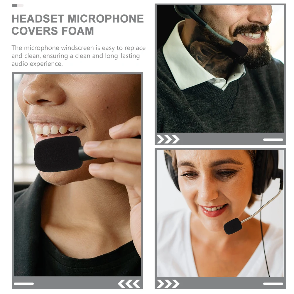 

24pcs Sponge Headset Cover Soft Mic Windscreen For Stage Handheld Microphone Reusable Covers Foam Windscreen Microphone