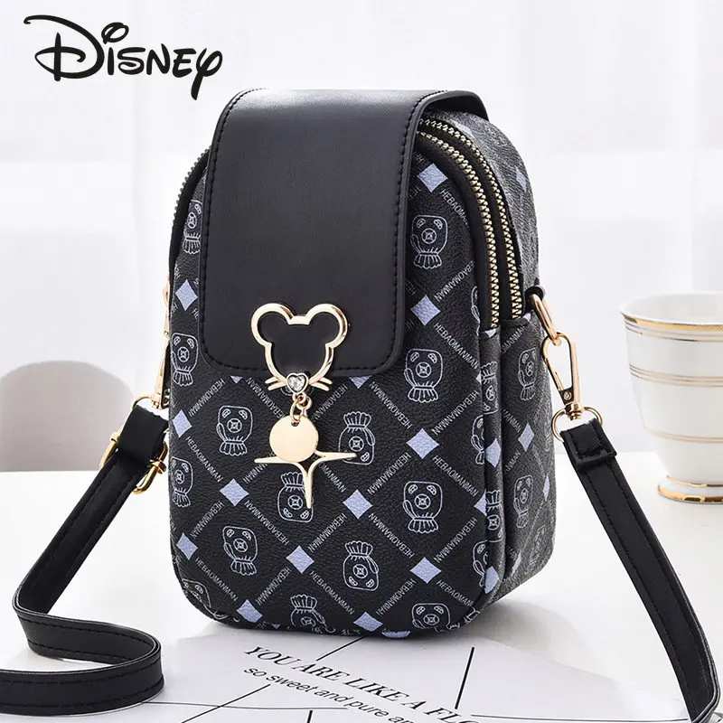 Disney Mickey New Women\'s Zero Wallet Fashion High Quality Girls\' Crossbody Bag Classic Casual Versatile Women\'s Mobile Bag