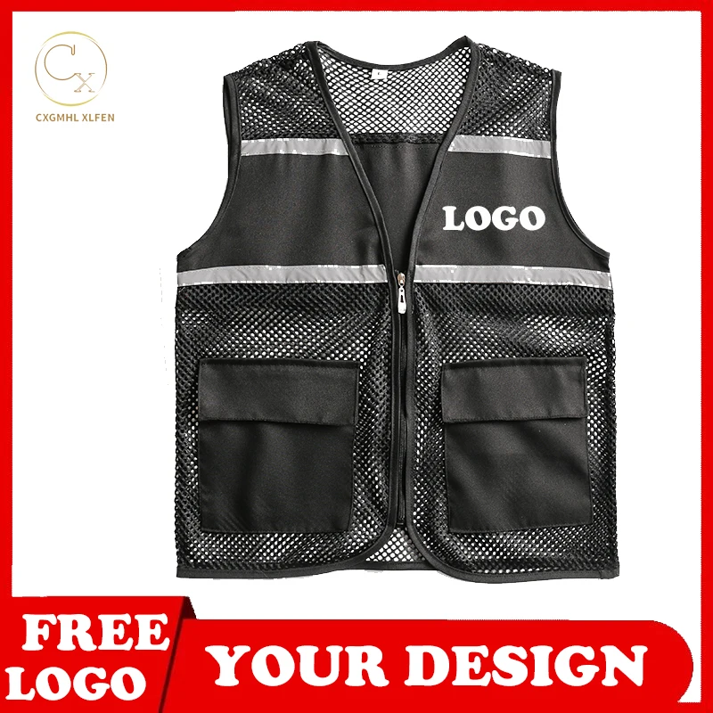 Frühling Und Sommer Atmungsaktive Mesh Werbung Freiwillige Weste Casual Frauen Und Männer Individuelles Logo Druck Logo Arbeit Kleidung