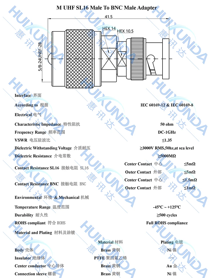 SL16/BNC-JJ SL16 pria ke BNC Male Adapter BNC/UHF-JJ konektor RF M/Q9