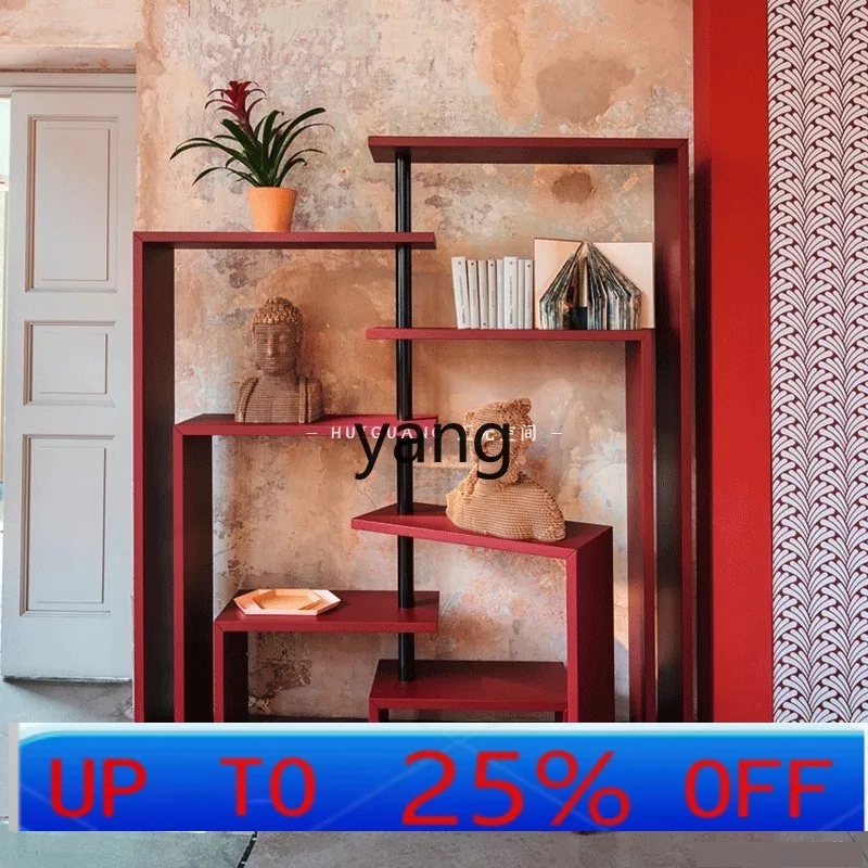 Lmm light luxury modern rotating bookshelf floor rack Italian multi-layer display shelf