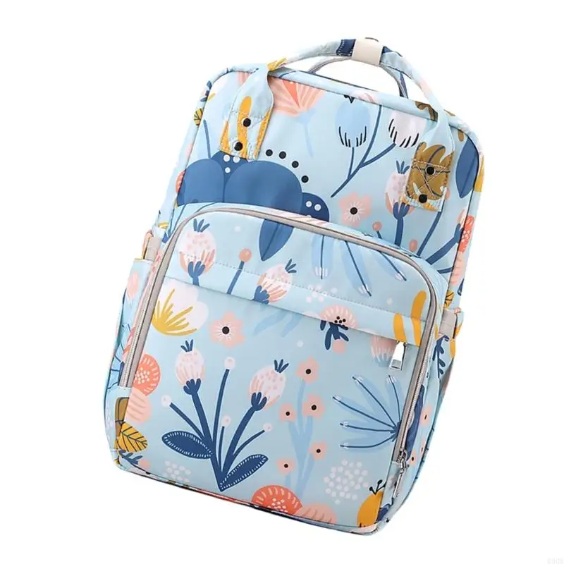 090B Mom Backpack with Insulated Pockets Water Resistant Backpack for Baby Supply