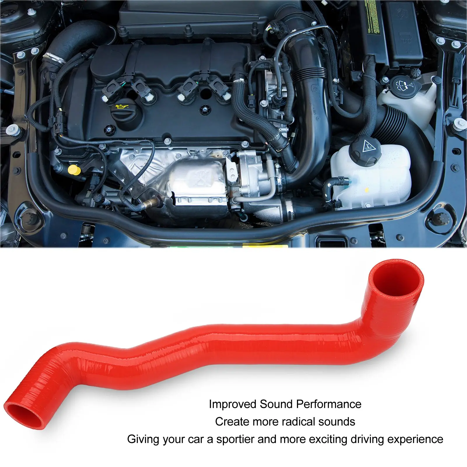 For Mini  S R55 R56 R57 R58 R59 R60 07-13 Intercooler Resonator Duct Intercooler Resonator Silicone Hose Pipe Kits