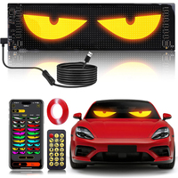 LED Matrix Pixel Panel Devil's Eye LED Scrolling Bright Advertising LED Signs for Car Truck Windshield Bluetooth App Control USB