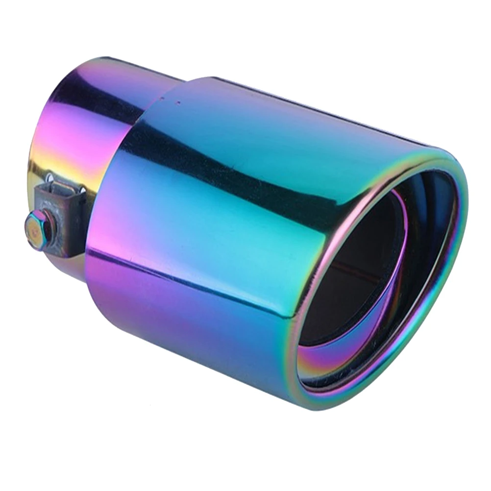 

Stainless Steel Car Exhaust Outlet Tip Cover Universal Auto Muffler Tail Pipe Durable Corrosion Resistant Noise Reduction