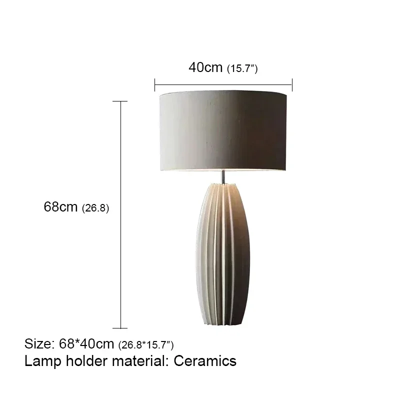 GISELLE Modern Ceramic Dimming Table Lamp LED Creative Nordic Bouffancy Desk Light Decor for Home Living Room Bedroom