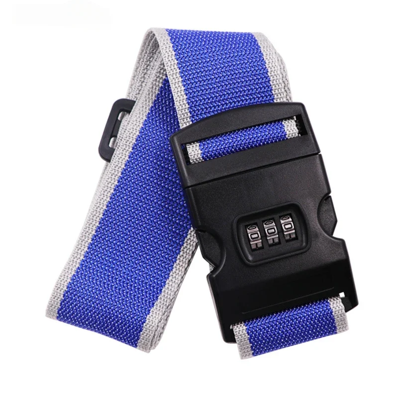 Travel Luggage Strap Adjustable Password Lock Packing Belt Baggage Secure Lock Anti-theft Luggage Strap Bundling Belt Packing