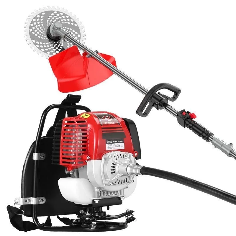 

Multifunction 4 Stroke Single Blade Long Pole Hedge Trimmer Grass Cutter Machine Lawn Mower Cultivator Grass Trimmer