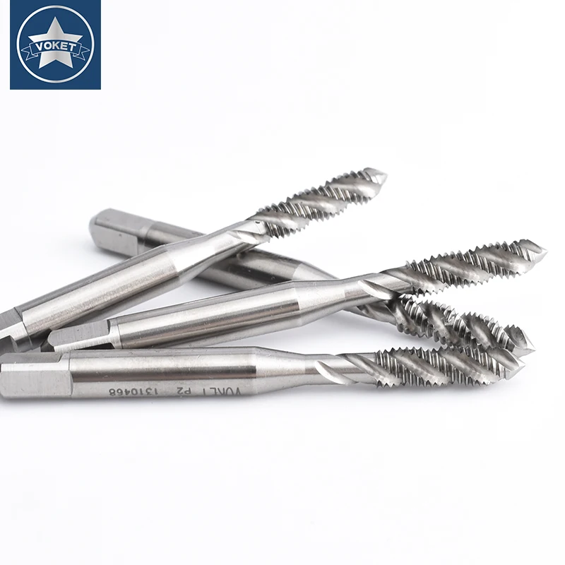 VOKET 1PCS HSSE-M35 JIS Standard Spiral Fluted Tap UNF 0-90 0-80 3-56 4-48 6-40 10-32 12-28 1/4 3/8 Machine Screw Thread Taps