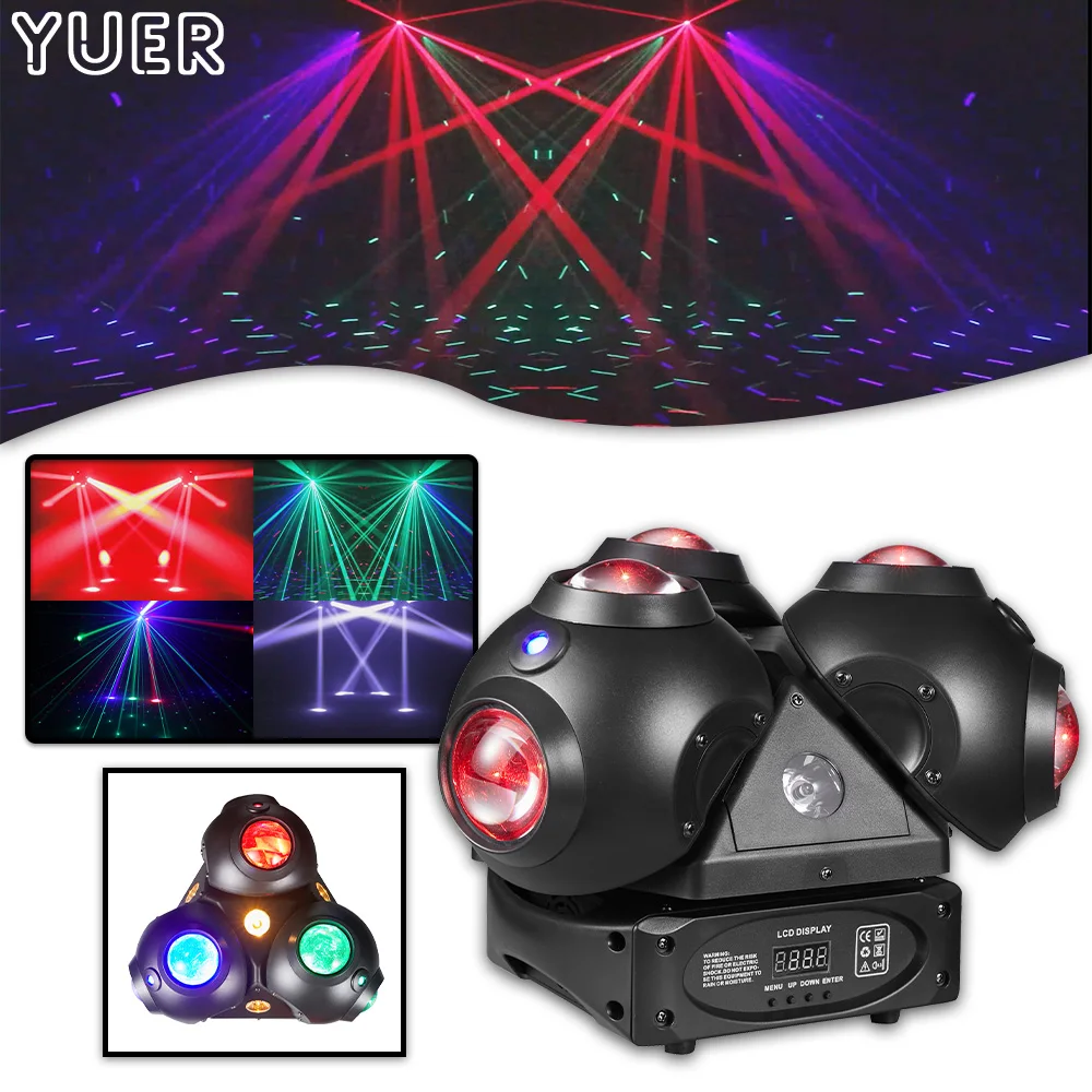 

LED 6x10w CREE RGBW + RGB Laser + 4x3w Strobe 3in1 Effect Stage Moving Head Lighting For Bar Dj Disco Ktv Dance Stage Lighting