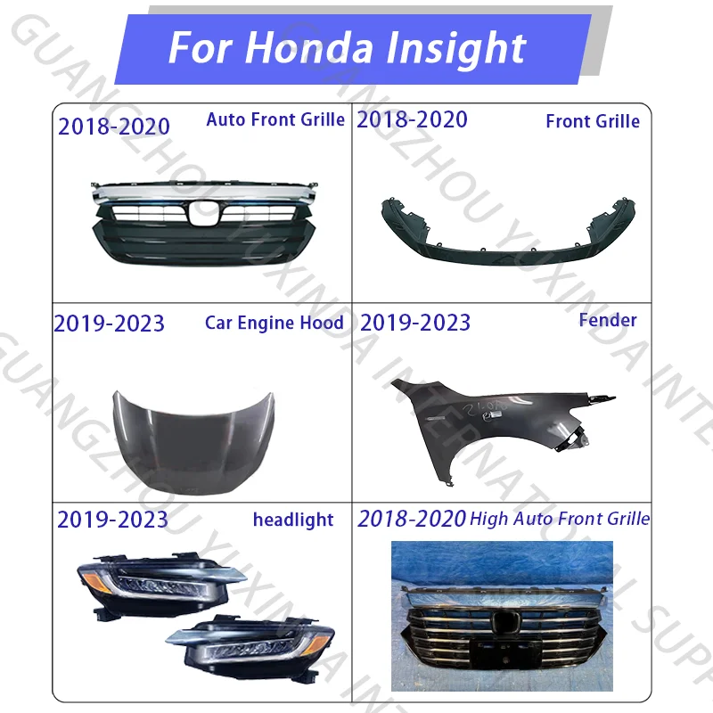 السيارات LED مجموعة مصابيح أمامية لهوندا انسايت 2019-2023 12 فولت جديد اكسسوارات السيارات الخفيفة أجزاء بالجملة 33100TXMA01