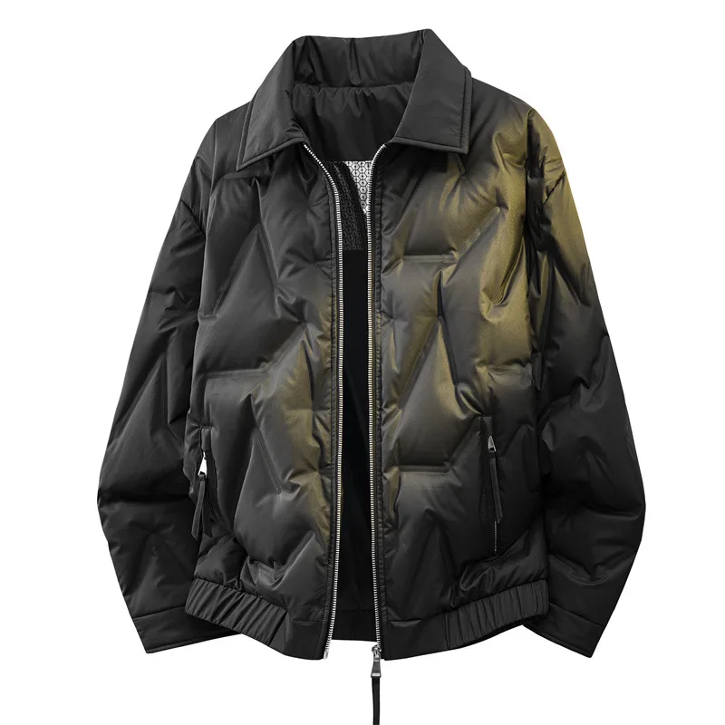 

New 2025 plus Size Men's down Jaet Casual Loose Warm Du Feather Coat Thiened Winter Outerwear Commute Sle