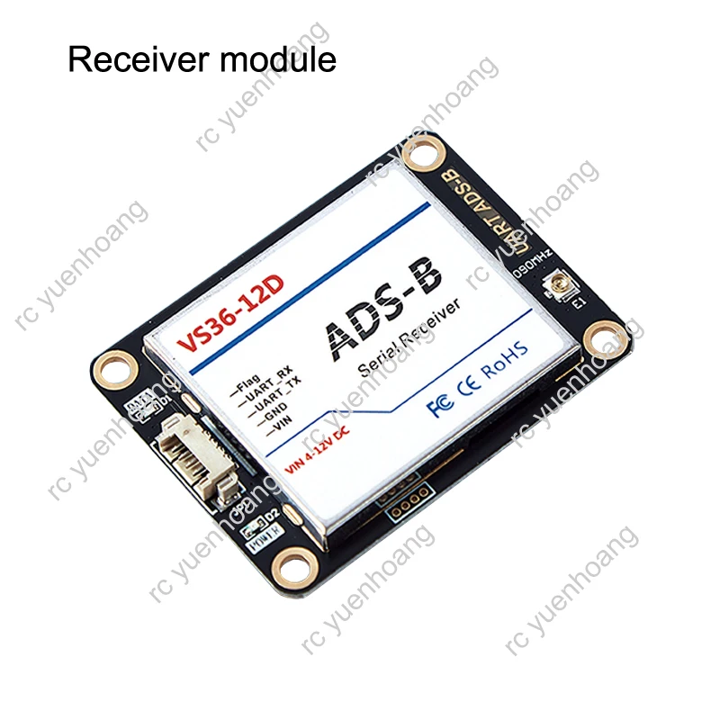 Serial ADS-B Receiver UAV ADSB Module VS36-12D 65mA@5V Ultra-low Power Consumption Optional 3dBi Antenna Sucker for RC Airplane