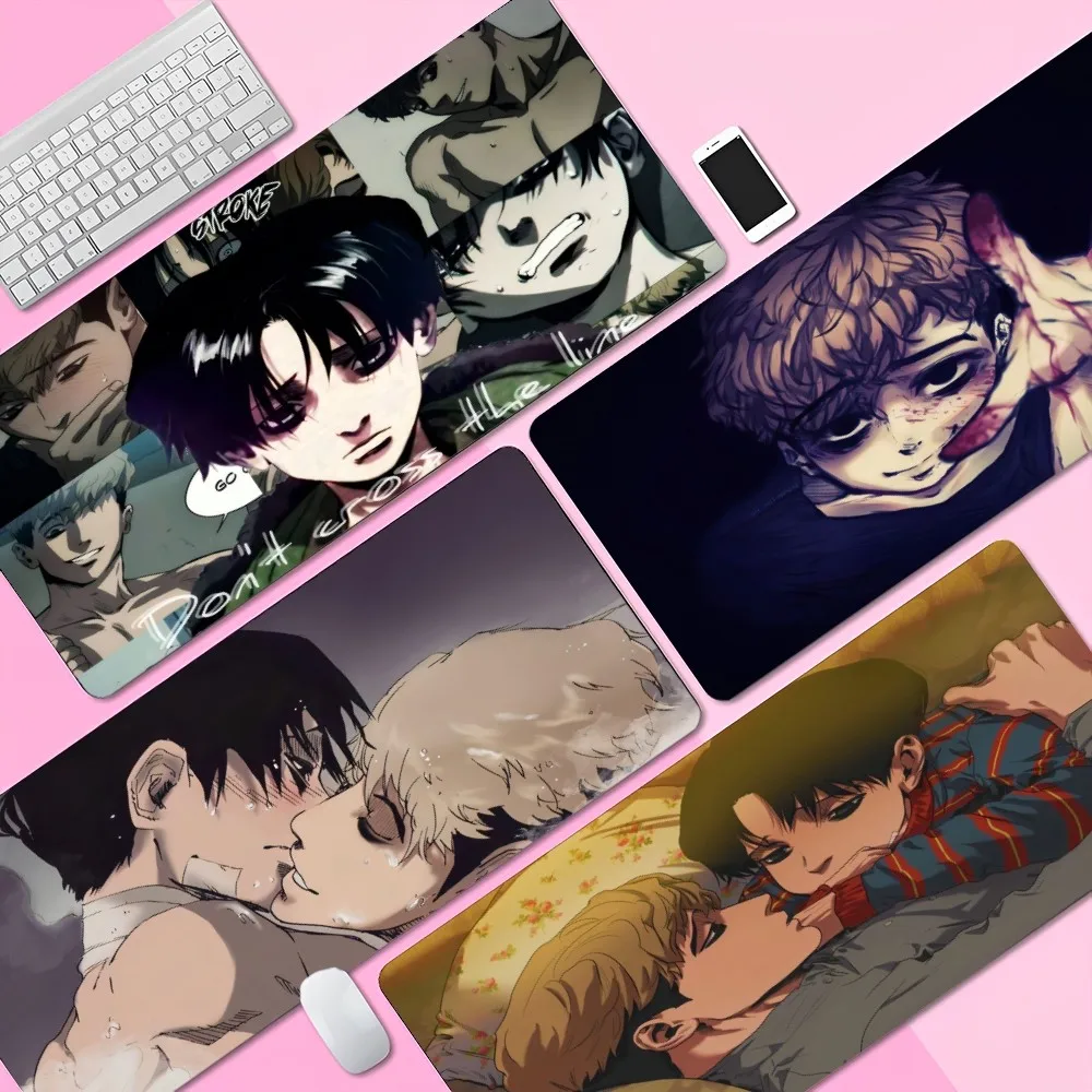 

Anime K-Killing S-Stalking Mousepad Custom Skin Desktop Desk Mat Kawaii Gaming Accessories Students Writing Pad for PC Table