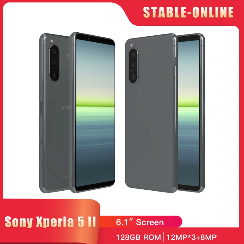 Sony Xperia 5 II 5ii Original Unlocked 6.1'' 8GB RAM 128/256GB ROM NFC 12MP*3 Snapdragon 865 Octa Core Android Mobile Phone