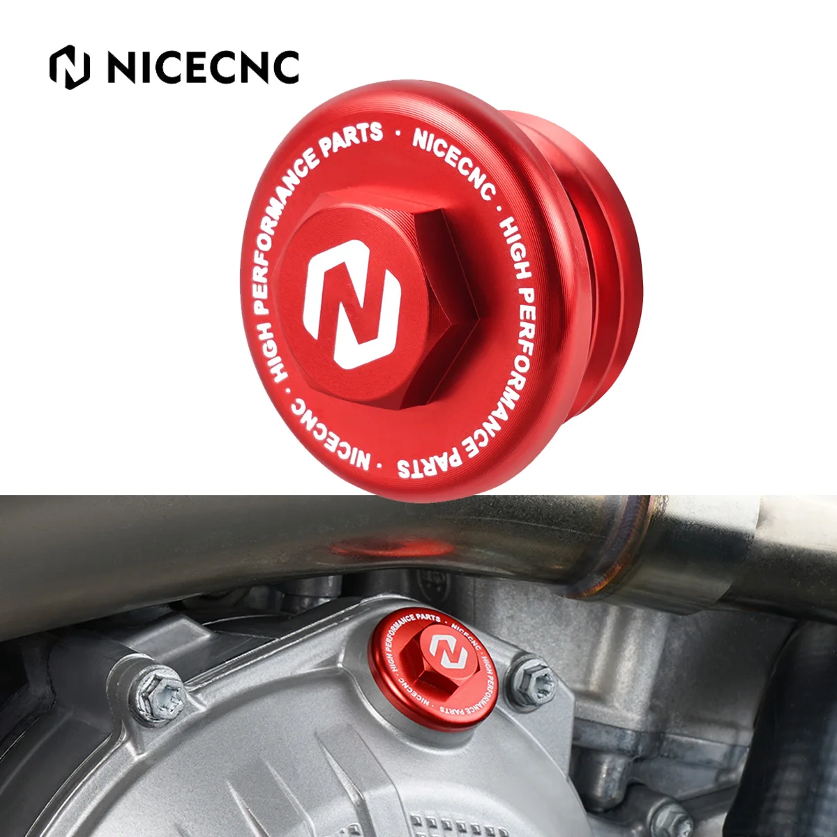 

NICECNC Motorcycle Aluminum Oil Filler Cap Plug For 2024 2023 2022 2021 GasGas EC300 EC250 EX EC MC 125 250 300 250F 350F 450F