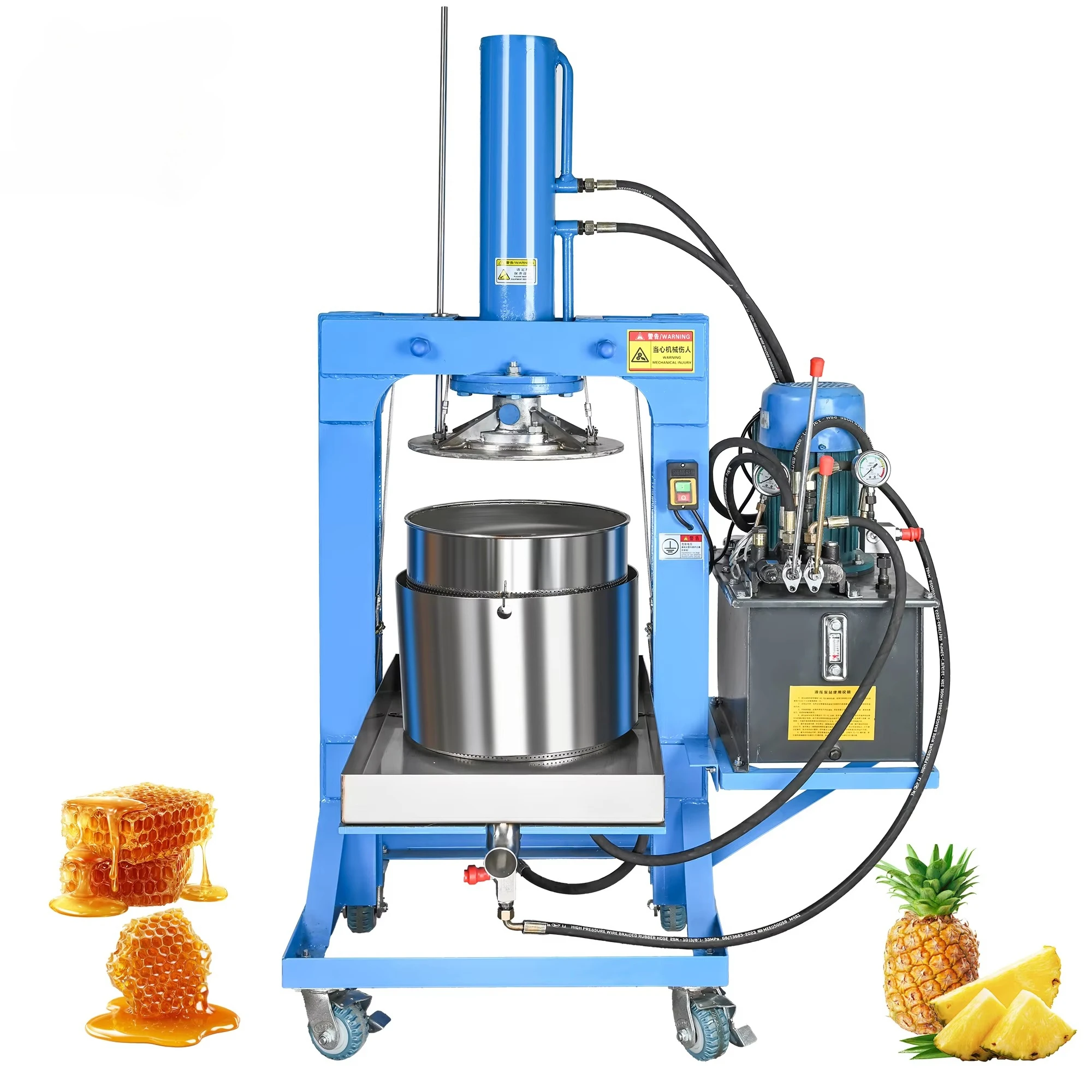 Pineapple Honey Coconut Pomegranate Grape Cassava Oil Residue  Automatic Hydraulic Heavy Duty Cold Press