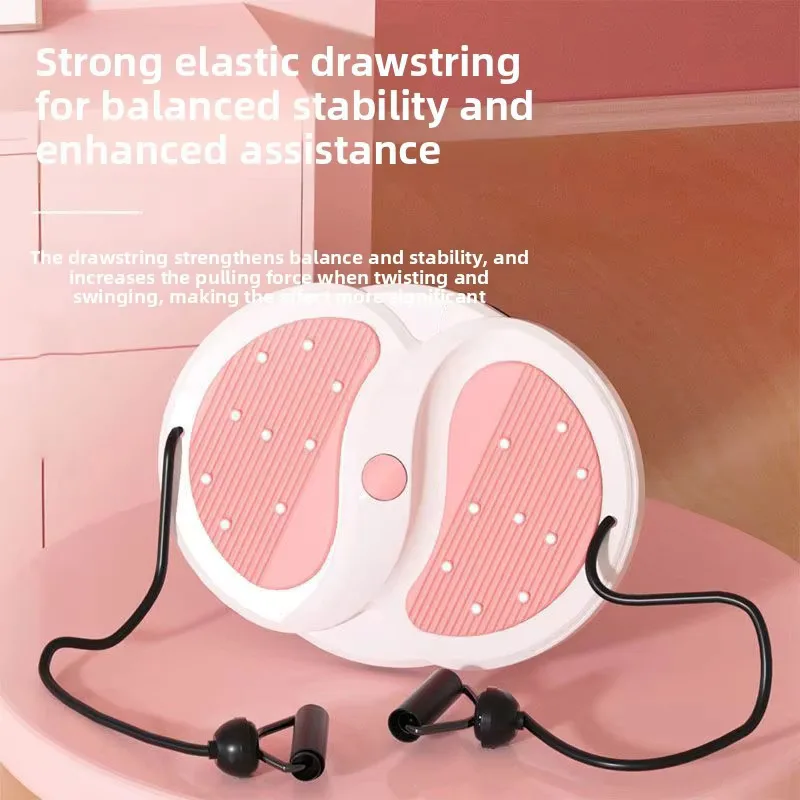 Twist Board Ergonomic Large Waist Twisting Disc Heavy Duty Quiet Ab Twister Core Board 35.5x27cm Drawstring for Flat