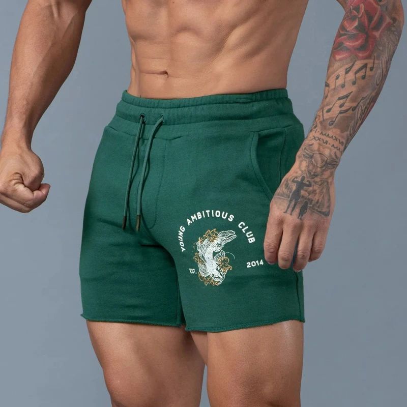 Pantalones cortos de algodón para hombre, Shorts informales de estilo americano para gimnasio, entrenamiento de baloncesto al aire libre y playa, novedad de verano