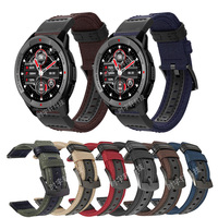 22mm Watch Strap Nylon Leather Sport Replace Watchband For Xiaomi Mibro X1/Realme Watch S 2 Pro Smart Watch Bracelet