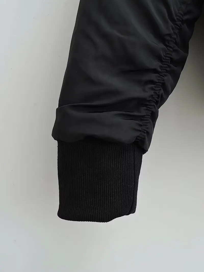 DiYiG mujer 2025 invierno nueva moda chaqueta con cuello levantado elegante abrigo de manga larga con cremallera prendas de vestir exteriores Mujer