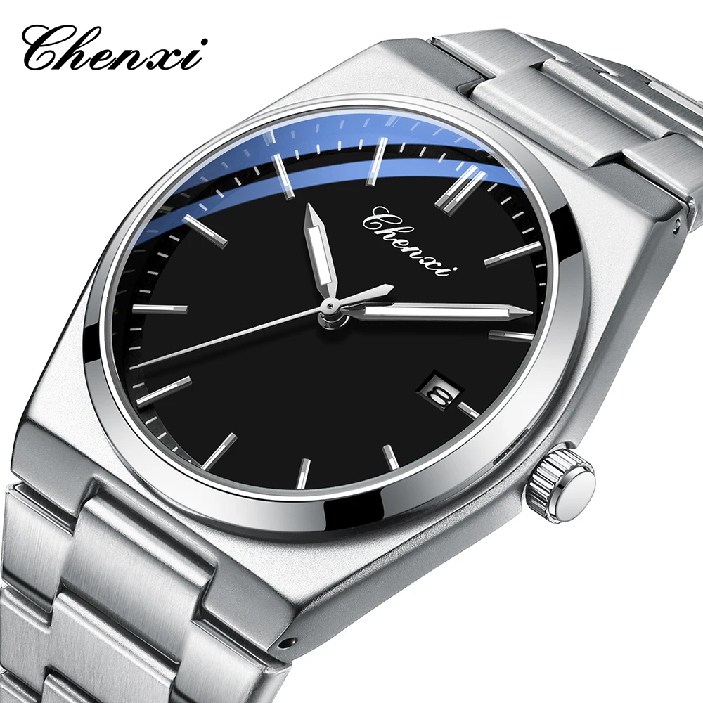 

CHENXI Luxury Simple Man Quartz Watch Sport Waterproof Luminous Date Stainless Steel Men's Watches 2024 NEW