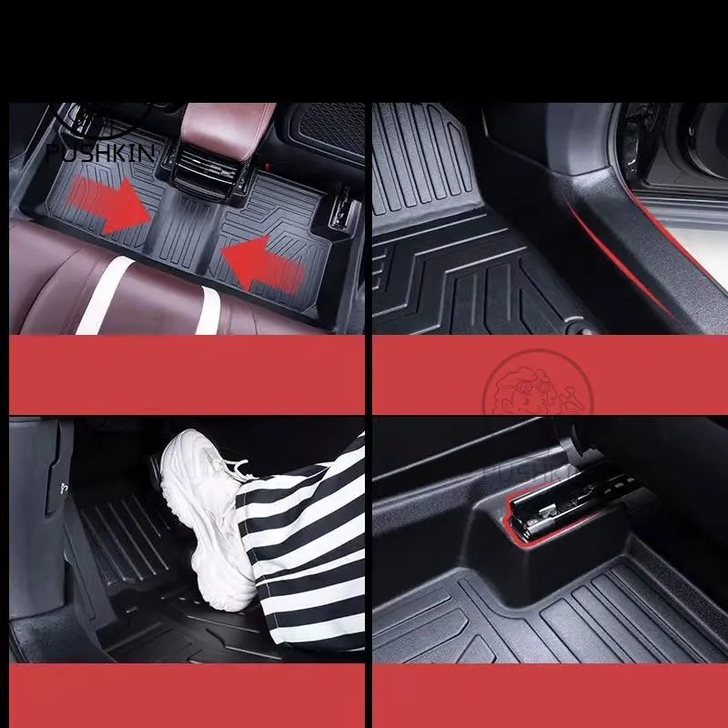 For Geely Monjaro Grand Koleos car waterproof non-slip floor mat TPE modified car accessories Fully surrounded special foot pad