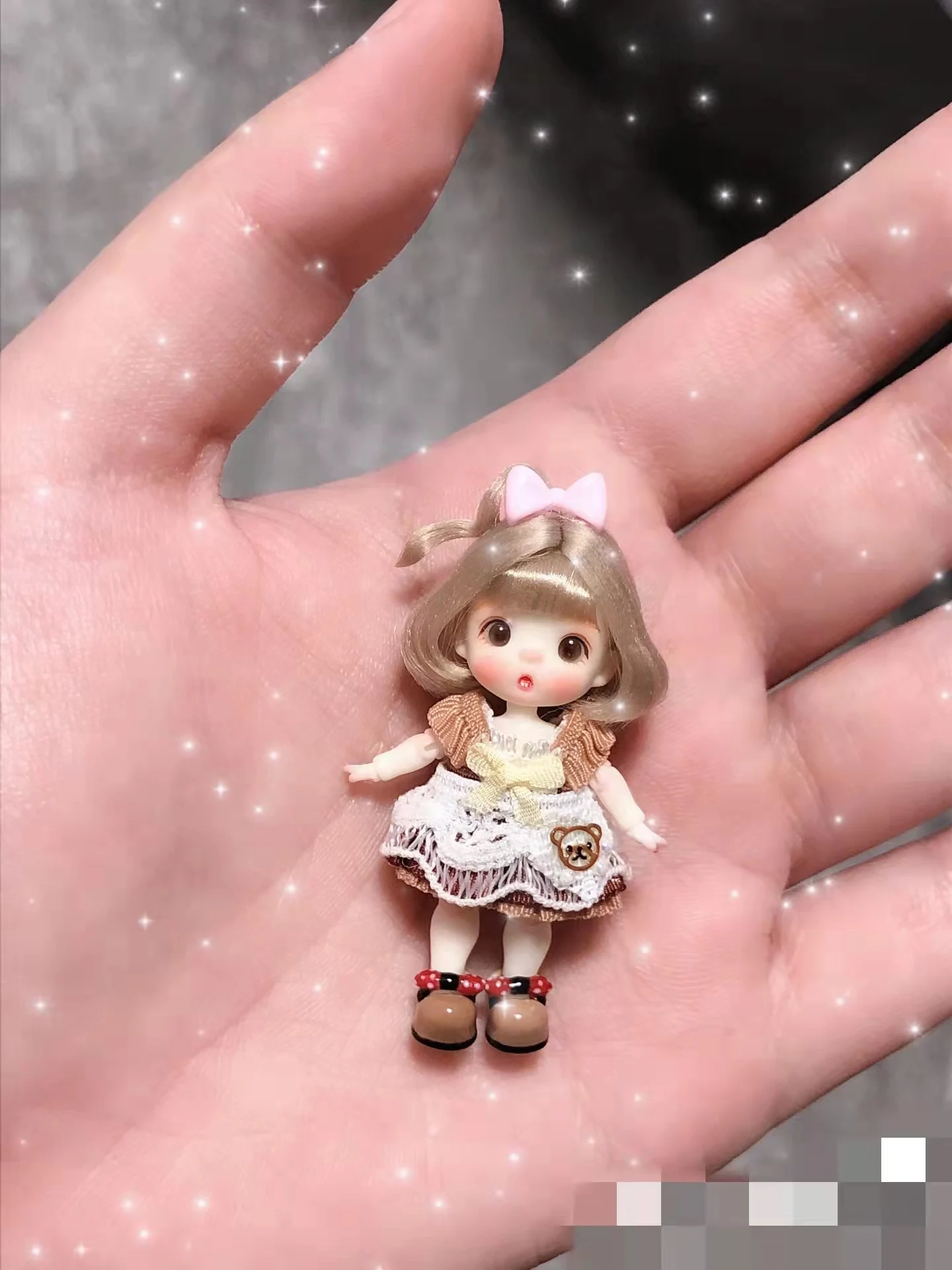 Mini doll 3.5 cmBJD nude girl adult doll joint doll Kawaii girl toy fidgeting toy DIY free shipping